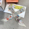 Hermes Hermès Gorgeous Rein Flower Version Twilly Small Scarf