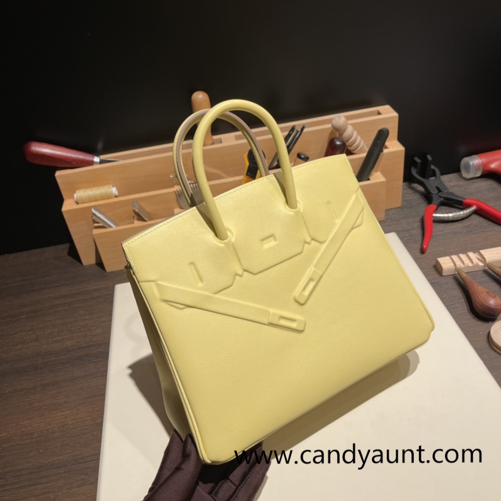  1Z/Jaune Poussin  Hermes Shadow Birkin25  swift 