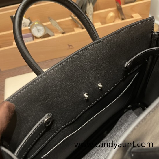Hermes Shadow Birkin 25 89 /Black (Noir) swift Full Handmade Hermes Shadow Birkin 25 89 /Black (Noir) swift Full Handmade