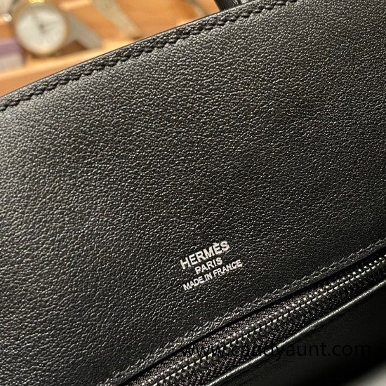 Hermes Shadow Birkin 25 89 /Black (Noir) swift Full Handmade Hermes Shadow Birkin 25 89 /Black (Noir) swift Full Handmade
