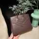 Hermes Shadow Birkin 25 swift 0G/Rouge Sellier Full Handmade Hermes Shadow Birkin 25 swift 0G/Rouge Sellier Full Handmade