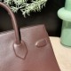 Hermes Shadow Birkin 25 swift 0G/Rouge Sellier Full Handmade Hermes Shadow Birkin 25 swift 0G/Rouge Sellier Full Handmade