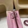 HERMES  Kelly 22cm CLEMENCE   X9 Mauve Sylvestre 