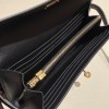 Hermès Kelly Wallet Long Veau Epson 89/Black (Noir) Black Gold Hardware wallet-002 Fully Hand-Stitched