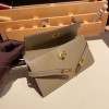 Hermès Kelly Wallet Long Veau Epson 18/Étoupe Grey (Étoupe) Etoupe Gold Hardware wallet-005 Fully Hand-Stitched