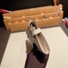Hermès Kelly Wallet Long Veau Epson 10/Craie Craie Silver Hardware wallet-007 Fully Hand-Stitched