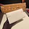 Hermès Kelly Wallet Long Veau Epson 10/Craie Craie Gold Hardware wallet-008 Fully Hand-Stitched