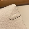 Hermès Kelly Wallet Long Veau Epson 10/Craie Craie Gold Hardware wallet-008 Fully Hand-Stitched