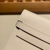 Hermès Kelly Wallet Long Veau Epson 10/Craie Craie Gold Hardware wallet-008 Fully Hand-Stitched