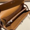 Hermès Kelly Wallet Long Veau Epson 37/Gold Gold Silver Hardware wallet-012 Fully Hand-Stitched
