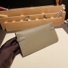 Hermès Kelly Wallet Long Veau Epson 18/Étoupe Grey Etoupe Gold Hardware wallet-013 Fully Hand-Stitched