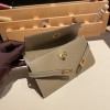Hermès Kelly Wallet Long Veau Epson 18/Étoupe Grey Etoupe Gold Hardware wallet-013 Fully Hand-Stitched