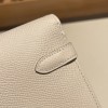 Hermès Kelly Wallet Long Veau Epson 10/Craie Craie Gold Hardware wallet-015 Fully Hand-Stitched
