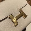 Hermès Constance Long Veau Epson 10/Craie Craie Gold Hardware wallet-017 Fully Hand-Stitched