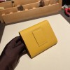 Hermès Constance Long Veau Epson 9D/Jaune Ambre Jaune Ambre Gold Hardware wallet-018 Fully Hand-Stitched
