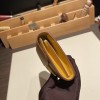 Hermès Constance Long Veau Epson 9D/Jaune Ambre Jaune Ambre Gold Hardware wallet-018 Fully Hand-Stitched