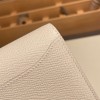 Hermès Constance Long Veau Epson 10/Craie Craie Silver Hardware wallet-019 Fully Hand-Stitched