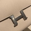 Hermès Constance Long Veau Epson 10/Craie Craie Silver Hardware wallet-019 Fully Hand-Stitched