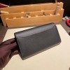 Hermès Constance Long Veau Epson 89/Black (Noir) Black Gold Hardware wallet-020 Fully Hand-Stitched