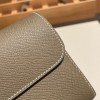 Hermès Constance Long Veau Epson 18/Étoupe Grey Etoupe Silver Hardware wallet-022 Fully Hand-Stitched