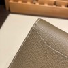 Hermès Constance Long Veau Epson 18/Étoupe Grey Etoupe Gold Hardware wallet-023 Fully Hand-Stitched