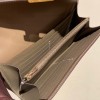 Hermès Constance Long Veau Epson 18/Étoupe Grey Etoupe Gold Hardware wallet-023 Fully Hand-Stitched