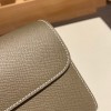 Hermès Constance Long Veau Epson 18/Étoupe Grey Etoupe Gold Hardware wallet-023 Fully Hand-Stitched