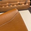 Hermès Constance Long Veau Epson 37/Gold Gold Gold Hardware wallet-024 Fully Hand-Stitched
