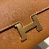 Hermès Constance Long Veau Epson 37/Gold Gold Gold Hardware wallet-024 Fully Hand-Stitched