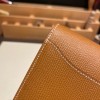 Hermès Constance Long Veau Epson 37/Gold Gold Silver Hardware wallet-025 Fully Hand-Stitched