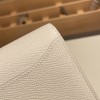 Hermès Constance Long Veau Epson 10/Craie Craie Silver Hardware wallet-026 Fully Hand-Stitched