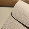 Hermès Constance Long Veau Epson 10/Craie Craie Silver Hardware wallet-026 Fully Hand-Stitched