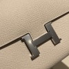 Hermès Constance Long Veau Epson 10/Craie Craie Silver Hardware wallet-026 Fully Hand-Stitched