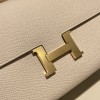Hermès Constance Long Veau Epson 10/Craie Craie Gold Hardware wallet-027 Fully Hand-Stitched