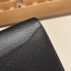 Hermès Constance Long Veau Epson 89/Black Black Gold Hardware wallet-028 Fully Hand-Stitched