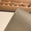 Hermès Constance Long Veau Epson 18/Étoupe Grey Etoupe Silver Hardware wallet-030 Fully Hand-Stitched