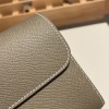 Hermès Constance Long Veau Epson 18/Étoupe Grey Etoupe Silver Hardware wallet-030 Fully Hand-Stitched