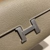 Hermès Constance Long Veau Epson 18/Étoupe Grey Etoupe Silver Hardware wallet-030 Fully Hand-Stitched