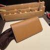 Hermès Constance Long Veau Epson 37/Gold Gold Silver Hardware wallet-032 Fully Hand-Stitched