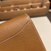 Hermès Constance Long Veau Epson 37/Gold Gold Silver Hardware wallet-032 Fully Hand-Stitched