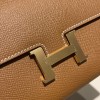 Hermès Constance Long Veau Epson 37/Gold Gold Silver Hardware wallet-032 Fully Hand-Stitched